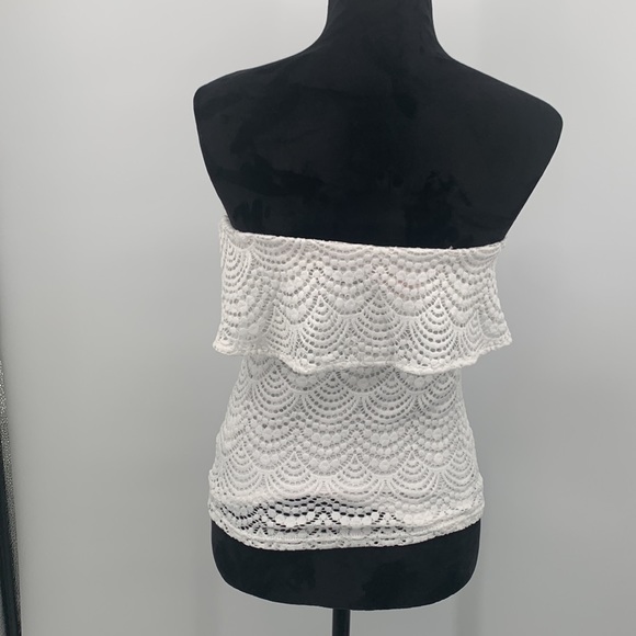 Lilly Pulitzer Top lace strapless Ruffle XXS - Picture 5 of 6